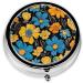 Shop Hippie Pattern Mini Round Pill Box - 3 Compartment Portable Organizer for Travel & Home - Buy Online on GoSupps.com