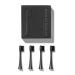 Wondersmile replacement brushes Sound toothbrush (soft ultimate black 4 Pack) - brush heads for Wondersmile sound toothbrush 4 pieces (1 Pack) Ultimate Black