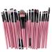 Demarkt Make Up Brush Set 20 Make Up Brush Set Set Make Pinset Etui make -up brush makeup Brush set cosmetics eyeshadow brush facial brush (pink/black)