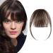 SEGO Pony Hairpiece Real Hair Fringe Clip On In Front Hair One Piece Extension 100% Remy Human Hair Straight Dark Brown #2