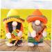 HOMSFOU 4 Pcs 1 Set Hawaiian Doll Summer Beach Party Decoration Nativity Ornaments for Kids Santa Ornament Plush Santa Gnome Cinco De Mayo Party Decorations Cloth Mexico Child Desktop Yellowx2pcs 20x13x9cmx2pcs - Buy Online on GoSupps.com