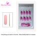 Bling Art Pink Metallic Ballerina Coffin False Nails - 24 Long Artificial Nails with Glue - Perfect for Stunning Nail Art - Buy Online on GoSupps.com