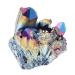 PLAFOPE House Ornaments Crystal Cluster Gem Ornament Decor for Table Crystal Decoration Unique Crystal Cluster Energy Colorful 4.00X3.00X3.00CM