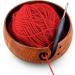 Handmade Wooden Yarn Bowl with Holes - Perfect Yarn Holder for Crocheting - Mothers Day Gift - 6 x 3 Classic Design - Buy Online on GoSupps.com