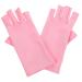 Housoutil 1 Pair Nail Gloves Gel Sun Gloves Fingerless Gloves Nail Art Accessory Fingerless Driving Gloves Nail Uv Protection Gloves for Women Moisturizing Spandex Pink Nail Polish