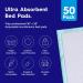 50-Pack Pulp Quilted 36x36 Disposable Incontinence Underpads | High Absorbency Waterproof Bed Pads for Babies, Children, Adults, Elderly - for Mattress, Sofa & Chair - Buy Online on GoSupps.com
