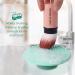Silicone Makeup Brush Cleaning Mat - Portable Scrubber Tool with Suction Cup for Valentines Day - Green - Buy Online on GoSupps.com