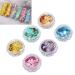 Box Nail Glitters Sequins Set - Round Mixed Flakes for DIY Nail Art & Craft | International Shipping - Buy Online on GoSupps.com