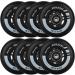 AOWESM Inline Skate WheeIs 85A Outdoor Inline Roller Hockey Skates Replacement Wheels w/Bearings ABEC-9 and Floating Spacers, 72mm/76mm/80mm Sizes, Black/Blue/Red Colors, 8-Pack Black 80mm