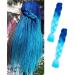 Braid Hair African Braid Extension 24" Colorful Braiding Braids Hair Extensions Colorful braided hair Birthday Party Afro Braids Crochet Twists Hair Accessories (Color : A)