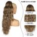 26 Inch Natural Drawstring Ponytail Extension | Long Wavy Synthetic Hair | Medium Brown Highlighted Blonde | For Daily Use - Buy Online on GoSupps.com