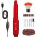 Nail Drill Electric Nail Files for Acrylic Nails Gel Professional Nail Drill Efile 20000RPM Adjustable Speed Manicure Pedicure Set with Sanding Bands and Nail Drill Bits Gifts for Women(Red)