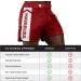 Hayabusa Men's Icon Mid-Thigh Fight Shorts XL - Red | High-Quality MMA Gear - Buy Online on GoSupps.com