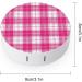 Buy Pink and White Tartan Plaid Contact Lens Case - Portable Travel Box with Mirror - Buy Online on GoSupps.com