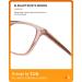TIJN Blue Light Filter Computer Glasses | Retro Eyeglasses for Women Men | Champagne Gold + Transparent - Buy Online on GoSupps.com