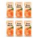 True Mints - SET OF 6 | PEACH | Vegetable and sugar-free pastilles 6 x 13g 78 g Peach 13 g (pack of 6)