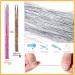 Hair Extensions 5 Colors 1000 Strads Holographic Sparkle Shiny Hair Tinsel Glitter Resistant Tinsel Hair Accessories for Girls Decoration 120cm (Gold Silver Green Pink Blue) - Buy Online on GoSupps.com