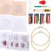 4 Sets Funny Embroidery Kit for Beginners | Art Craft Handy Sewing Set with Clothes, Hoops, Instructions, Color Threads, and Needles - Size 7.87inch - Buy Online on GoSupps.com