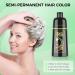 Black Hair Dye Shampoo for Men & Women | Argan Oil 3 in 1 Color Treatment | Semi-Permanent Gray Coverage - Lasts 30 Days (16.90 oz - Buy Online on GoSupps.com