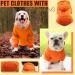 Waterproof Winter Dog Coat - Warm Jacket & Sweater for Puppies | Medium Fleece Hoodie & Autumn Clothing | Shop 1104B Orange - Buy Online on GoSupps.com