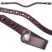 Netproshop Leather Forehead Straps Eldorado Wave Shape with Rhinestones - COB Size in Brown-Berry | Premium Equestrian Gear - Buy Online on GoSupps.com