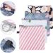 EXCEART 4Pcs Sanitary Napkin Pouch - Waterproof Zipper Tampons Collect Bags for Women - Cactus Flamingo Flower Stripe Design - Buy Online on GoSupps.com