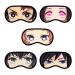 5 Pack Anime Eye Mask for Anime Fans Party Decorations Eye Mask for Sleeping with Adjustable Strap Comfortable and Soft Night Blindfold for Girls Boys Fans