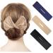 3 Pieces Hair Bun Maker Deft Bun for Hair Twister, Flexible Donut Hair Bun, Lazy Hair Curler Bun Clips, Fashion French Hairstyle, Hair Accessories for Women & Girls Kids (Black, Navy, Khaki) 3 PCS (Black, Navy, Khaki)