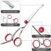 Bubuxy Dog Grooming Scissors Cat Grooming Scissors Pet Grooming Scissors with Safety Round Tip Stainless Steel Dog Cat Grooming Shears (Red Curved Scissor) - Buy Online on GoSupps.com