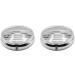 Set of 2 Circular Embossed Triple-Compartment Pocket Purse Pill Box & Organizer (Silver Lines)