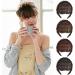 Bangs Hair Clip Bang Hair Bands Front Hair Bangs Fringe Hair Extensions Synthetic Fake Bangs Hair Neat Fringe Bangs with Double Row Braids Headband for Women Girls Bangs Clip in Hair (Color : Dark br Dark brown - Buy Online on GoSupps.com