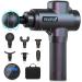 EKUPUZ massage gun with 6 massage heads and 30 adjustable speeds massager for neck back shoulder gray