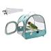 Wildox Bird Carrier Travel Cage Parrot,Portable Pet Bird Parrot green