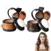 Lot de 2 poudres de racines pour paissir les cheveux pour femmes et hommes couverture longue dur e couverture des cheveux gris poudre avec ponge miroir marron fonc + marron clair