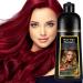 Instant Wine Red Hair Dye Shampoo for Gray Hair 3 in 1 Natural Wine Red Hair Shampoo for Women Men Black Colors 100% Coverage Herbal Ingredients Long Lasting Effect Black Hair Dye 16.9 Fl Oz