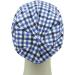 Breathable Blue White Elastic Sleep Caps with Satin Lining for Frizzy Hair - International Shipping Available - Buy Online on GoSupps.com