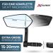 Xcel Rim Extra Large Bicycle Mirror - Impact-Resistant Real Glass for E-Bikes | Left Handlebar Mount | Best Rearview Solution - Buy Online on GoSupps.com