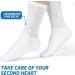 LIN Diabetic Socks 4 Pairs Crew/Snow White 10-13 | Non-Binding Circulatory Extra Wide Top Socks for Men & Women with Edema, Neuropathy, and Lymphedema - Buy Online on GoSupps.com