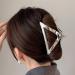 Silver Triangle Hair Claw Clip for Women and Girls - Non-Slip Medium Metal Hair Clamp for Thick Hair - Stylish Hair Accessory - Buy Online on GoSupps.com