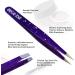Razor Edge Tweezers Stainless Steel Professional in Multi Colors 9.5cm Set (Purple) - Buy Online on GoSupps.com