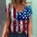 4th of July Patriotic Women's Plus Size Crewneck T-Shirt in Blue - Loose Fit Workout Tee - Buy Online on GoSupps.com