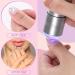 Mini UV Nail Dryer with 2 Silicone Stamper Heads - Portable LED Lamp for Manicure Decor in Silver - Buy Online on GoSupps.com