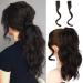 Pferdeschwanz hair part brown ponytail extension with side clip in bangs hair part like real hair hair extension extensions long curly curly hair pussy heat -resistant clips hair parts for women daily use 078a 40cm/16inch chocolate brown 6#