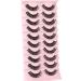Yawamica Russian Strip Lashes - Clear Band D Curl Fluffy Wispy Natural Cat Eye Look - Buy Online on GoSupps.com