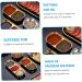 LIFKOME 6 Pcs Seasoning Dish Appetizer Dessert Plate Two Compartment Food Container Sauce Bowl Kitchen Dish Tool Chip and Dip Gold Cups Vinegar Dish Japanese and Korean 304 Stainless Steel 20x8cmx2pcs Goldenx2pcs - Buy Online on GoSupps.com