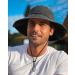 Packable Wide Brim Bucket Sun Hat UPF 50 for Women Men - Black Cowboy Outdoor Safari Boonie Cap - Buy Online on GoSupps.com