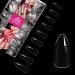 500 pieces acrylic nail tip-transparent almond-shaped full cover fake nail tips-for women girls DIY nails (transparent)