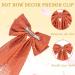 2 Pcs Big Hair Bow Hair Bows For Women Bow Hair Clip Elegant French Barrette Bows For Hair With Long Polka Dot Bow Hair Barrettes Accessories Bow Hair Clips For Women Girls(Orange red+Cream) - Buy Online on GoSupps.com