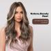 HAIRCUBE Brown Curly Wig for Women | Synthetic Hair with Highlights and Middle Parting - Buy Online on GoSupps.com