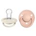 BIBS Pacifiers - De Lux Collection | BPA-Free Baby Pacifier | Made in Denmark | Set of 2 Ivory/Blush Color Premium Soothers | Size One Size